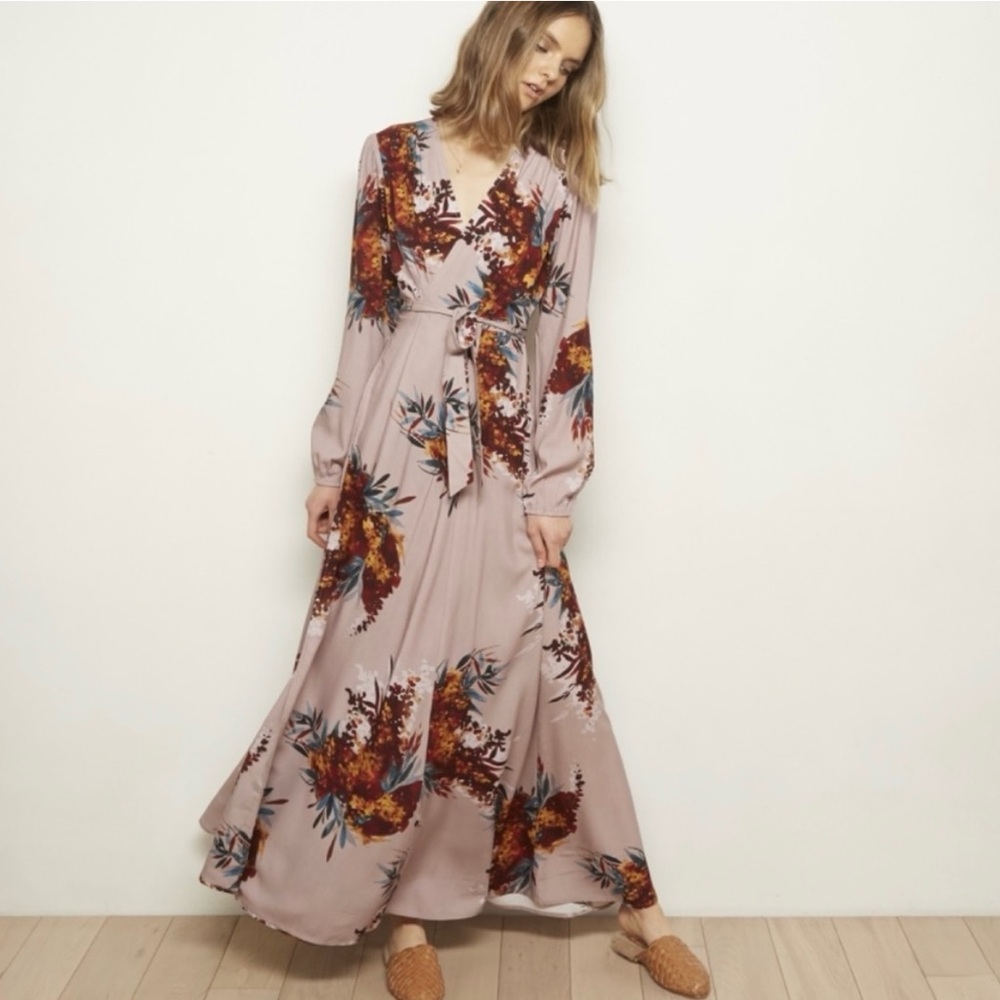 The Odell’s Floral Wrap Maxi Dress S NWOT